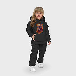 Детский костюм оверсайз Death on Fire, цвет: черный — фото 2