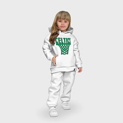 Детский костюм оверсайз Celtics Dunk, цвет: белый — фото 2