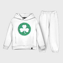 Детский костюм оверсайз Green Celtics, цвет: белый