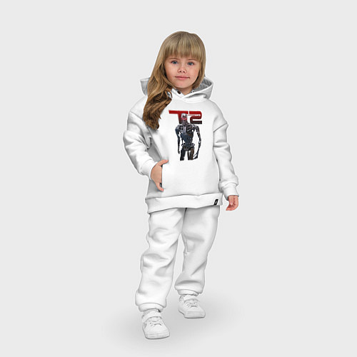 Детский костюм оверсайз Terminator 2 - T800 / Белый – фото 3