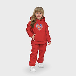 Детский костюм оверсайз Сердце Россия, цвет: красный — фото 2