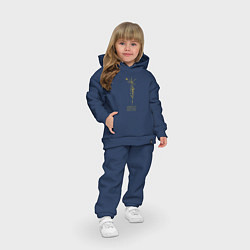 Детский костюм оверсайз Руническая вязь - Без конфликтов, цвет: тёмно-синий — фото 2