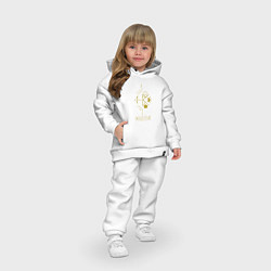 Детский костюм оверсайз Руническая вязь - Оккультизм, цвет: белый — фото 2