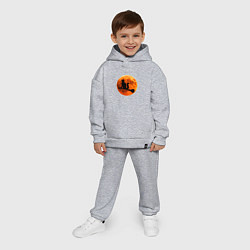 Детский костюм оверсайз Halloween Cat, цвет: меланж — фото 2