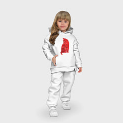 Детский костюм оверсайз Котик минимализм, цвет: белый — фото 2