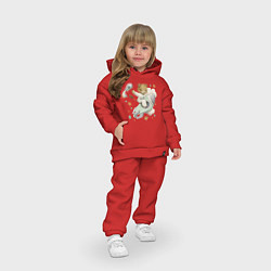 Детский костюм оверсайз Львенок на ракете, цвет: красный — фото 2
