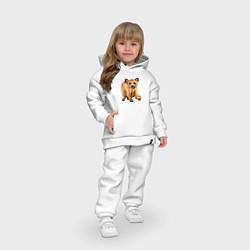Детский костюм оверсайз Милое животное кинкажу пото, цвет: белый — фото 2