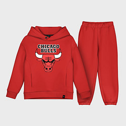 Детский костюм оверсайз Chicago Bulls, цвет: красный