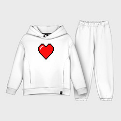 Детский костюм оверсайз Пиксельное сердце-здоровье - Красный