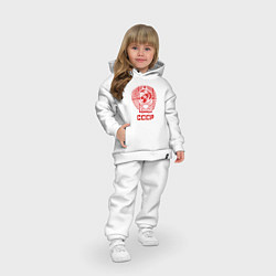 Детский костюм оверсайз Герб СССР: Советский союз, цвет: белый — фото 2
