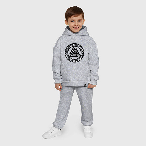 Детский костюм оверсайз Валькнут - символ Одина / Меланж – фото 4