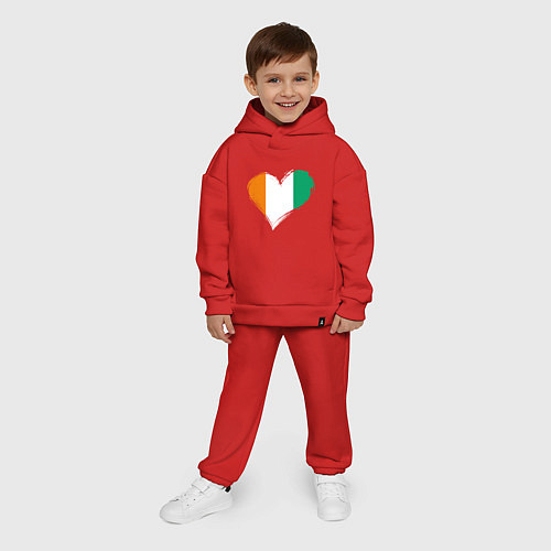 Детский костюм оверсайз Сердце - Ирландия / Красный – фото 4