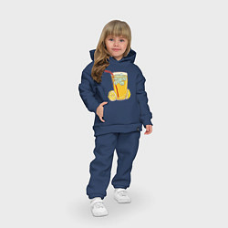 Детский костюм оверсайз Стакан с лимонным соком, цвет: тёмно-синий — фото 2