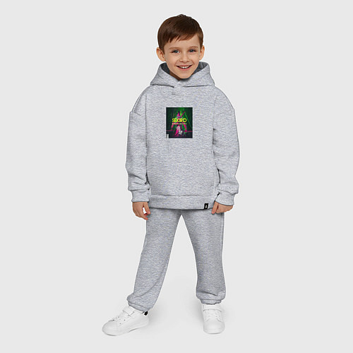 Детский костюм оверсайз Секиро неон / Меланж – фото 4