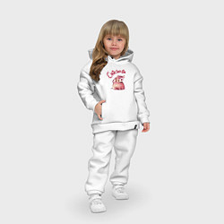 Детский костюм оверсайз Свинка - спасиибо, цвет: белый — фото 2