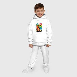 Детский костюм оверсайз Поп-арт в стиле Пабло Пикассо, цвет: белый — фото 2