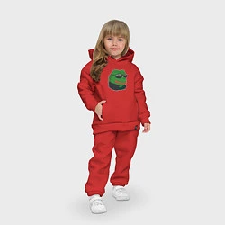 Детский костюм оверсайз Лягушонок Пепе крутой, цвет: красный — фото 2