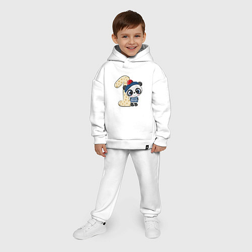 Детский костюм оверсайз Baby Panda / Белый – фото 4