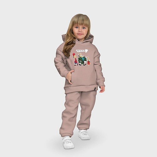 Детский костюм оверсайз Троица-Остров Сокровищ / Пыльно-розовый – фото 3
