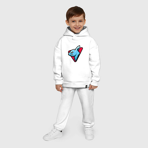 Детский костюм оверсайз Team rabbit / Белый – фото 4