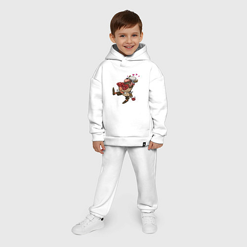 Детский костюм оверсайз Счастливый викинг / Белый – фото 4