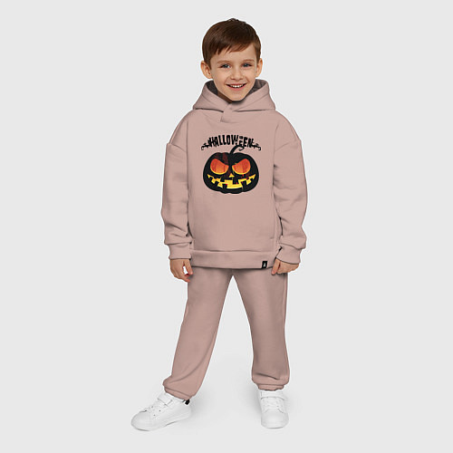 Детский костюм оверсайз Smile pumpkin / Пыльно-розовый – фото 4