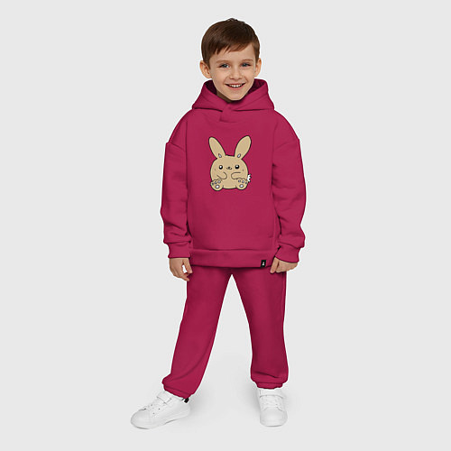 Детский костюм оверсайз Little Bunny / Маджента – фото 4