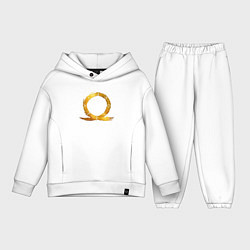 Детский костюм оверсайз Golden logo GoW Ragnarok, цвет: белый