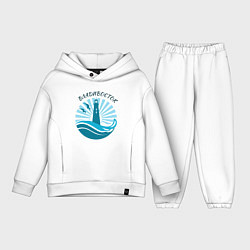 Детский костюм оверсайз Владивосток - маяк, цвет: белый