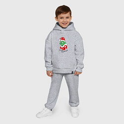 Детский костюм оверсайз Santa Claus Grinch - merry Christmas, цвет: меланж — фото 2