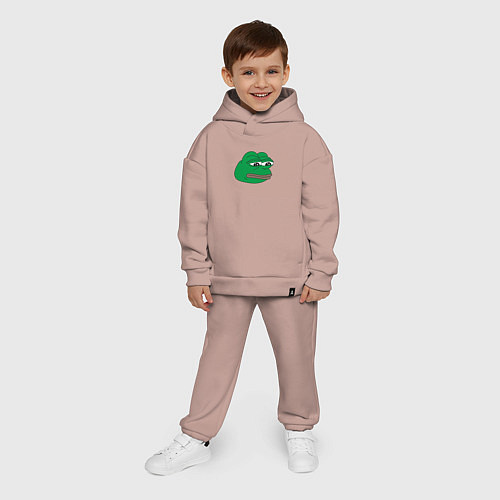 Детский костюм оверсайз Лягушонок Пепе-Frog Pepe / Пыльно-розовый – фото 4