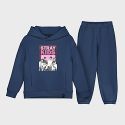 Детский костюм оверсайз Stray Kids boy band, цвет: тёмно-синий