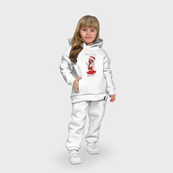 Детский костюм оверсайз Снегурочка селфи, цвет: белый — фото 2