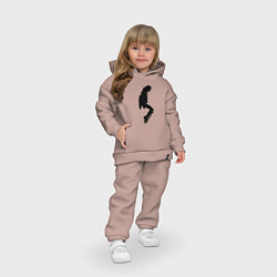 Детский костюм оверсайз Силуэт Майкла Джексона - Minimalism, цвет: пыльно-розовый — фото 2