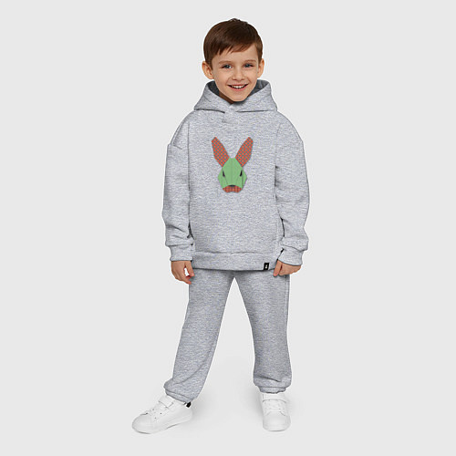 Детский костюм оверсайз Patchwork rabbit / Меланж – фото 4