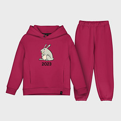 Детский костюм оверсайз Большой кролик 2023, цвет: маджента