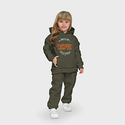Детский костюм оверсайз AC-DC Высокое напряжение, цвет: хаки — фото 2