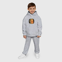 Детский костюм оверсайз Картина ренессанса - бабушка в шоке, цвет: меланж — фото 2