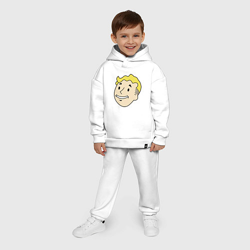 Детский костюм оверсайз Vault boy head / Белый – фото 4