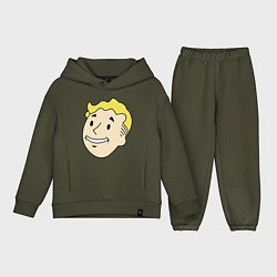 Детский костюм оверсайз Vault boy head, цвет: хаки