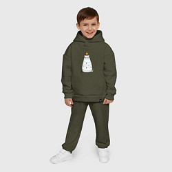 Детский костюм оверсайз Кот-ёлка, цвет: хаки — фото 2