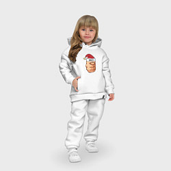 Детский костюм оверсайз Новогодний шиш - оберег 2023, цвет: белый — фото 2