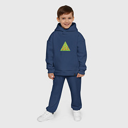 Детский костюм оверсайз Треугольная ёлочка, цвет: тёмно-синий — фото 2