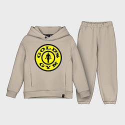 Детский костюм оверсайз Golds GYM, цвет: миндальный