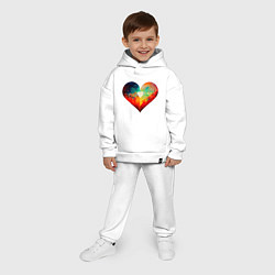 Детский костюм оверсайз My Heart, цвет: белый — фото 2
