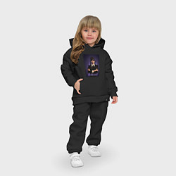 Детский костюм оверсайз Уэнсдэй art, цвет: черный — фото 2