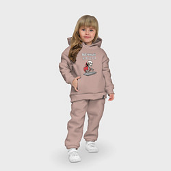 Детский костюм оверсайз Вечный кодер - мем программист, цвет: пыльно-розовый — фото 2