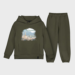 Детский костюм оверсайз Санкт-Петербург Адмиралтейство, цвет: хаки