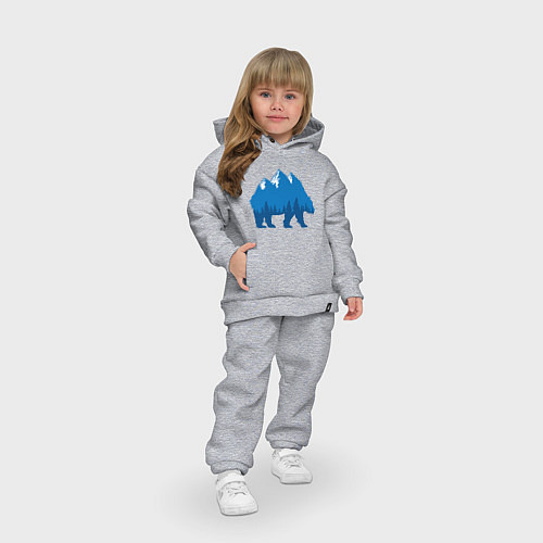 Детский костюм оверсайз Bear mountains / Меланж – фото 3