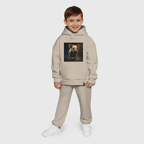 Детский костюм оверсайз Гроза улиц / Миндальный – фото 4